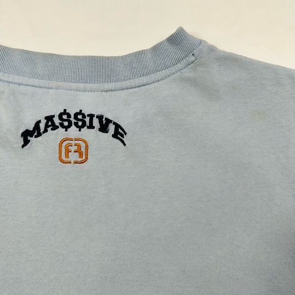 Y2K 2000s Freaky Massive Streetwear Denim Graphic T Shirt - Picture 8 of 10